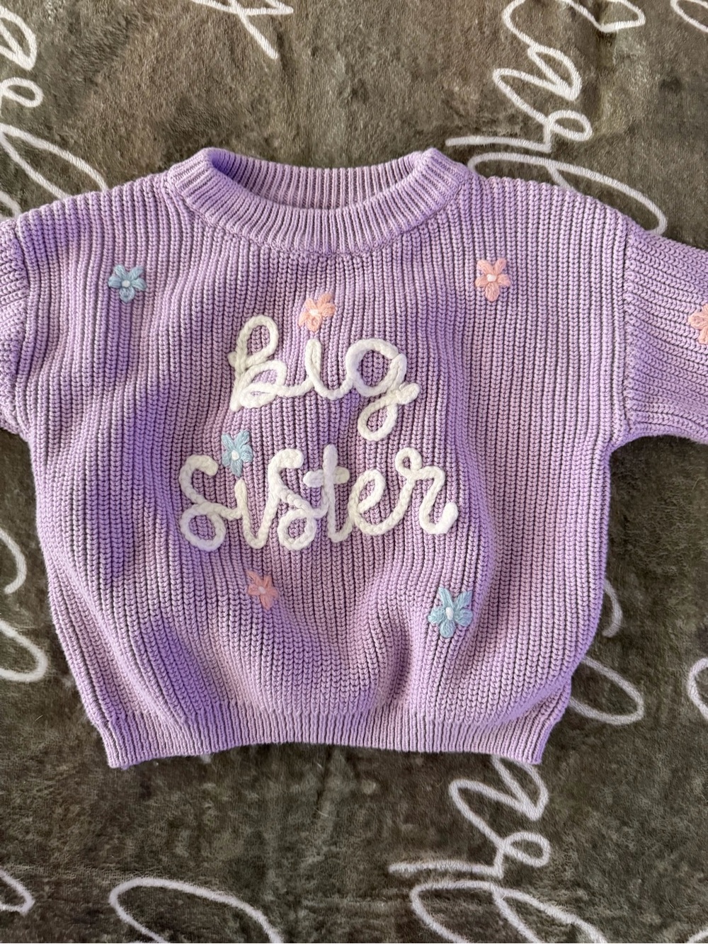 Big Sister Lavender Knit Short-Sleeve Sweater Top